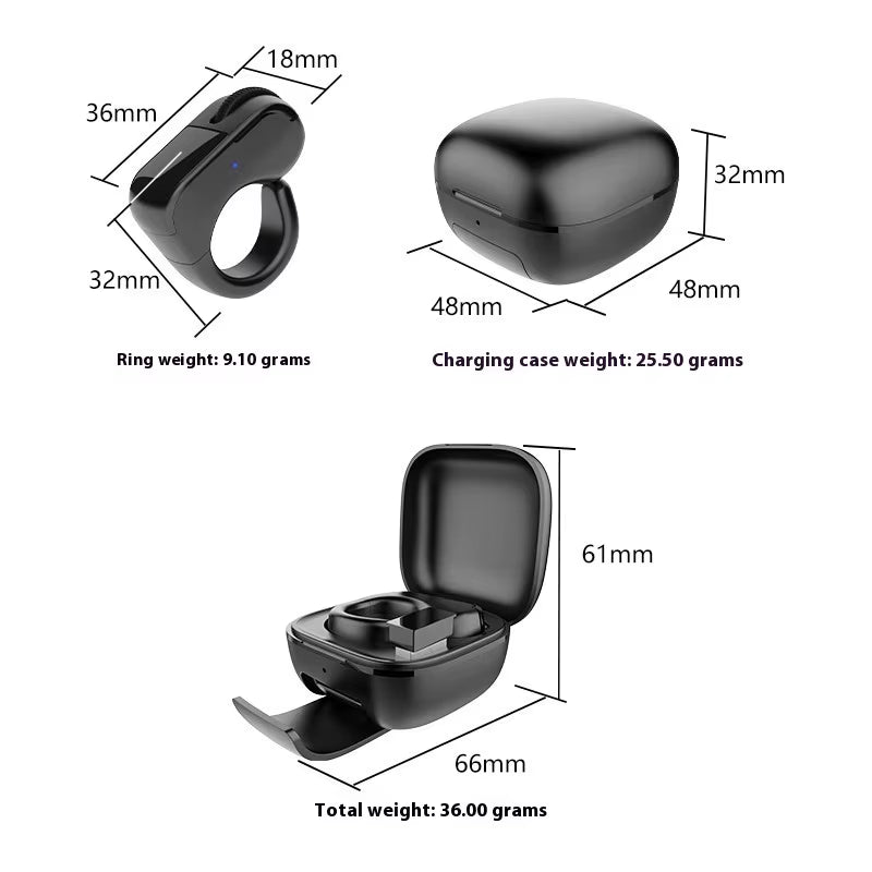 Bluetooth 2.4G Dual-Mode Rechargeable Ring Mouse