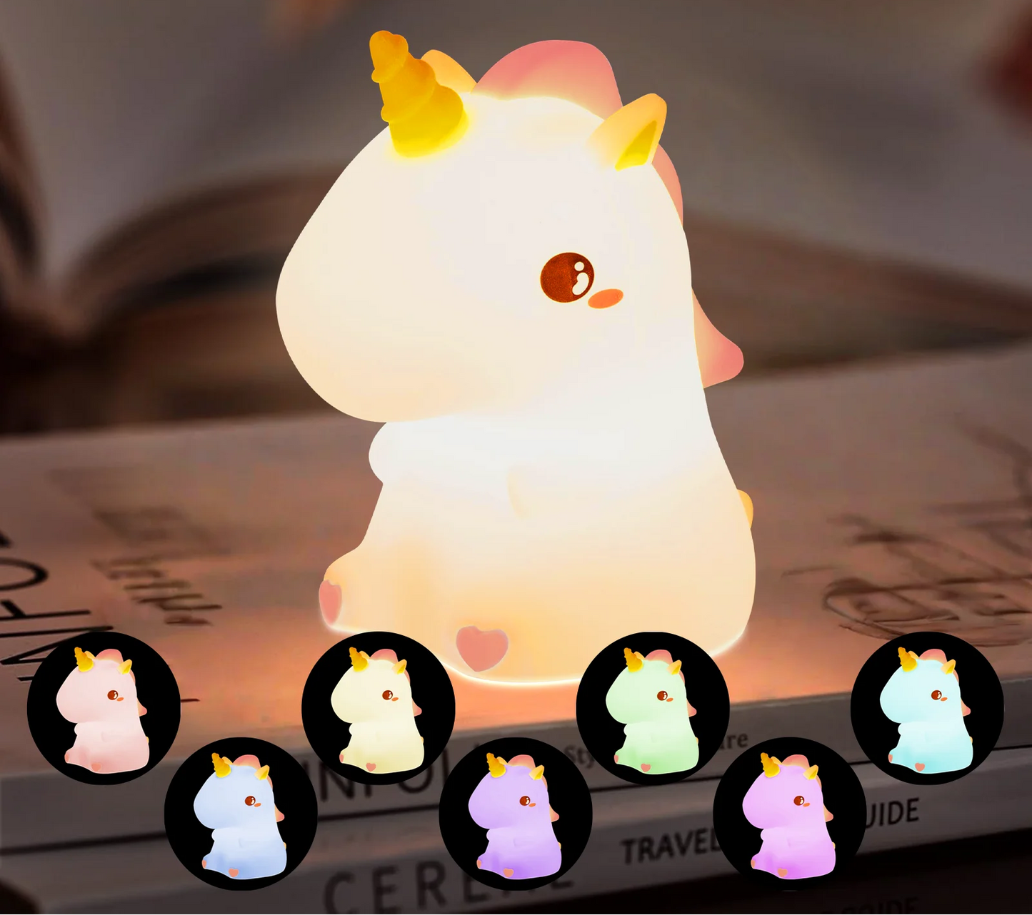 Rechargeable Cute Animal Night Lights Novelty Dimmable Pat Lamp