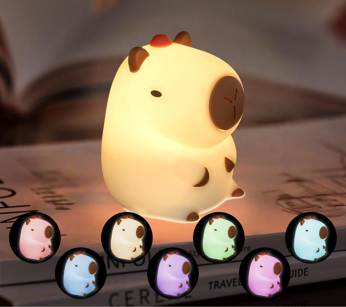 Rechargeable Cute Animal Night Lights Novelty Dimmable Pat Lamp