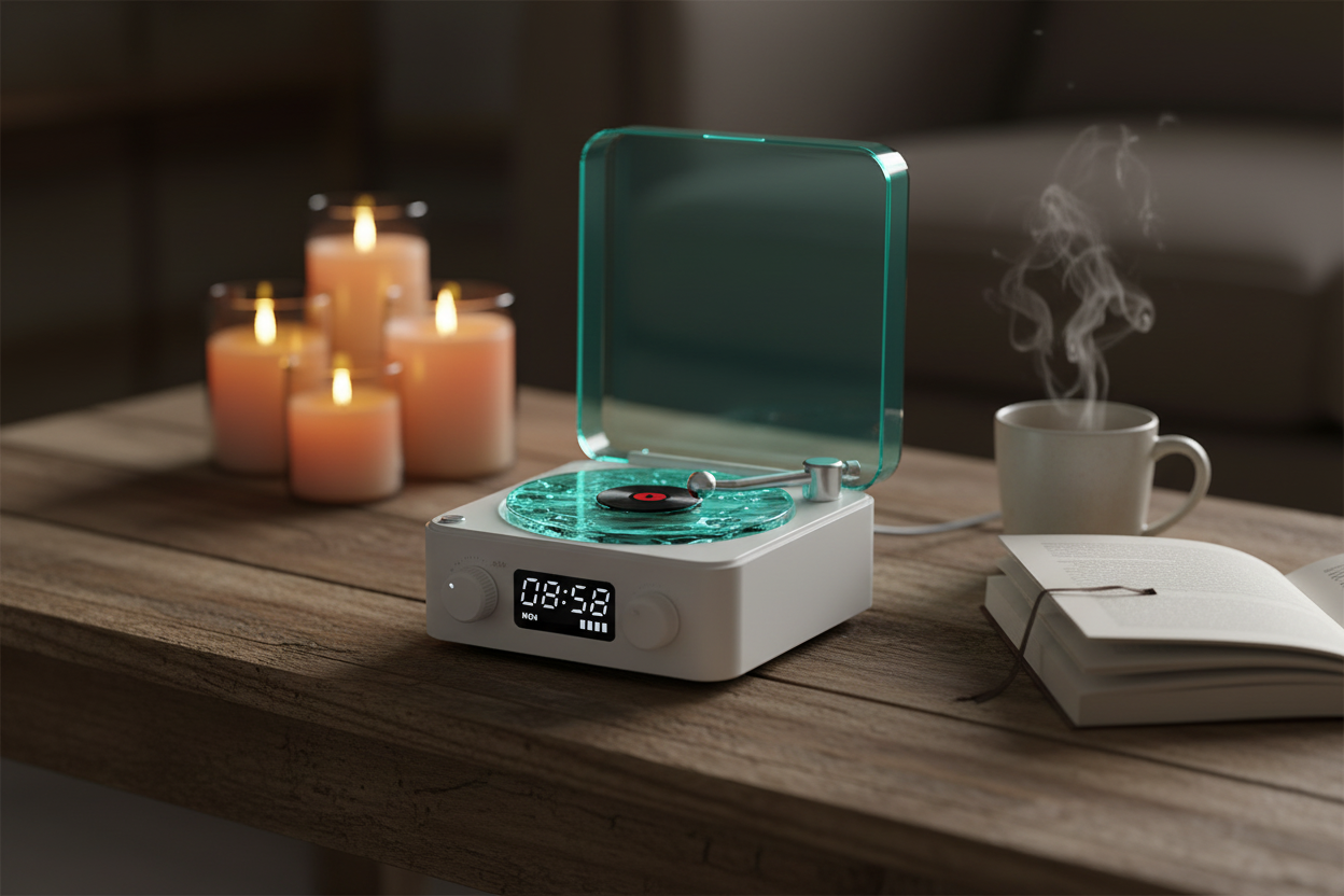 Waves Vinyl Speaker - White